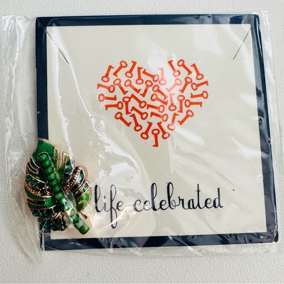 NWT Keep Collective Green Leaf Charm - Tropical Bracelet Slider - Picture 1 of 4
